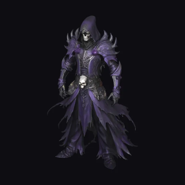 Purple Hooded Skeleton Warrior