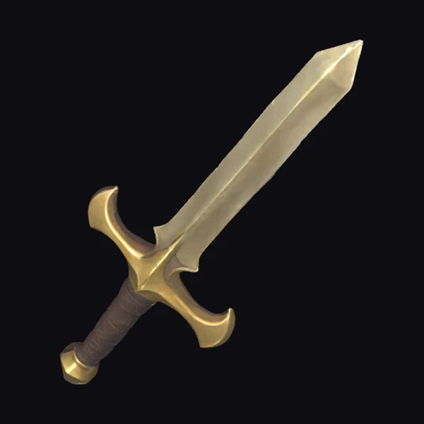 Golden Sword with Brown Handle