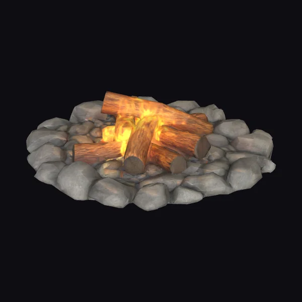 Burning Log Fire Pit