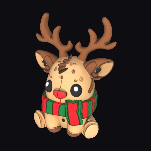Cuddly Reindeer Figurine