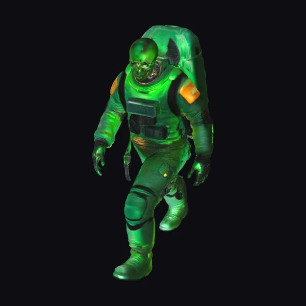Green Space Suit Astronaut