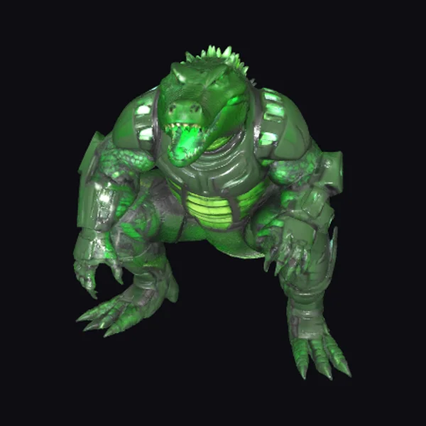 Green Crocodile Robot
