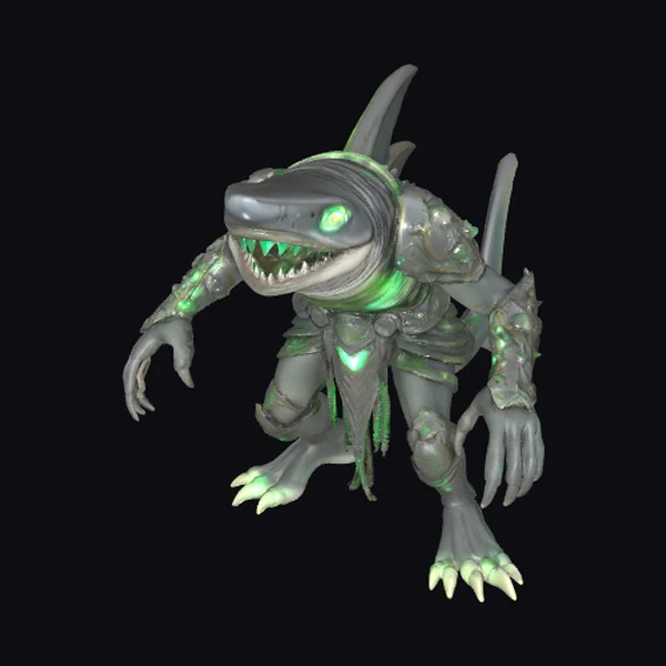 Glowing Shark Warrior