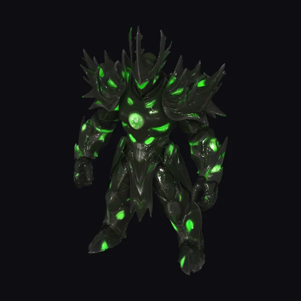 Glowing Dark Knight Armor