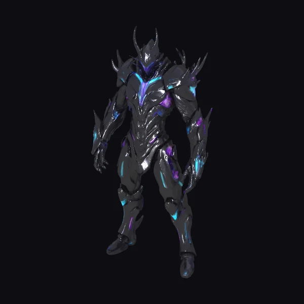 Glowing Dark Knight Armor