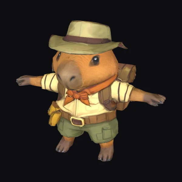 Capybara Explorer Outfit