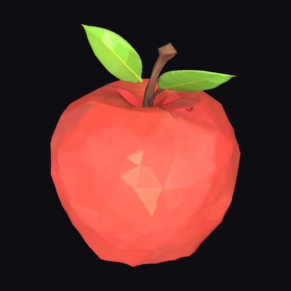 Stylized Red Apple