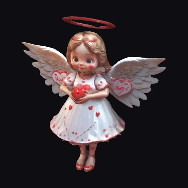 Cute Valentine Angel Girl