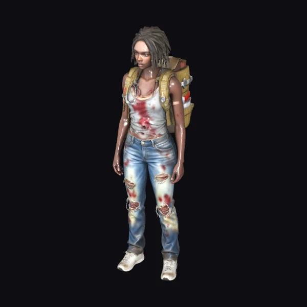 Bloody Female Survivor