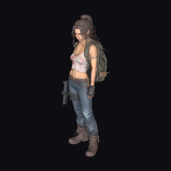 Female Survivor with Backpack