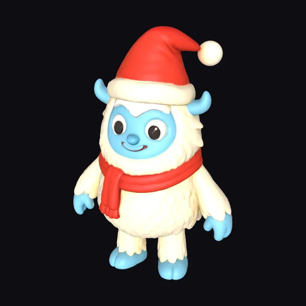 Holiday Yeti Character