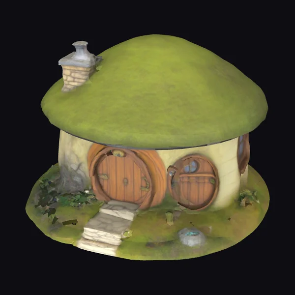 Mossy Round Hobbit House