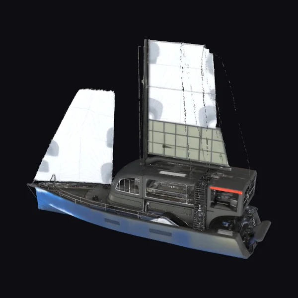 Sailing Yacht with Cabin