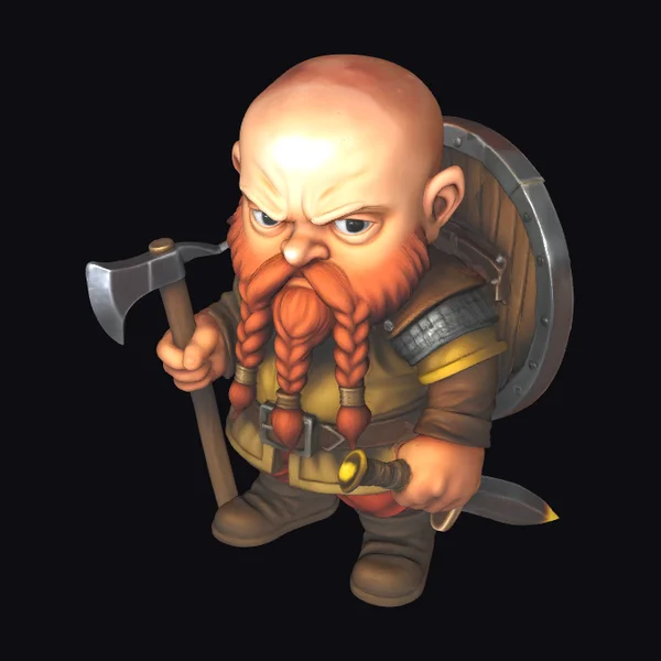 Bald Dwarf Warrior