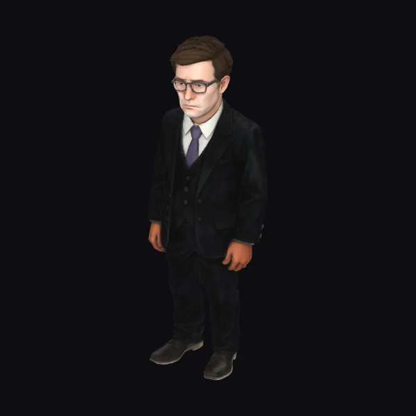 Cartoon Businessman in Suit