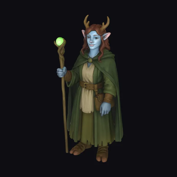 Elf Sorceress with Staff