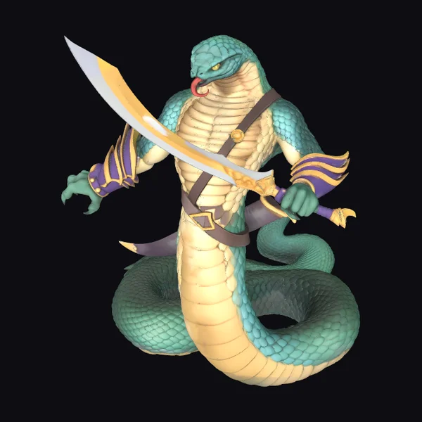 Serpent Warrior with Sword