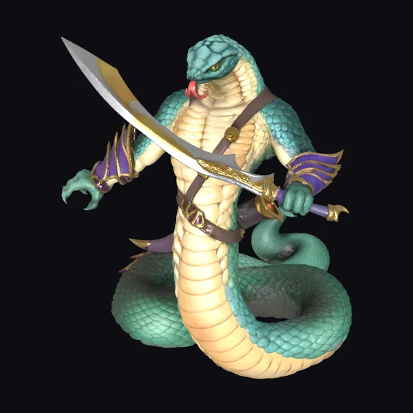 Serpent Warrior with Sword