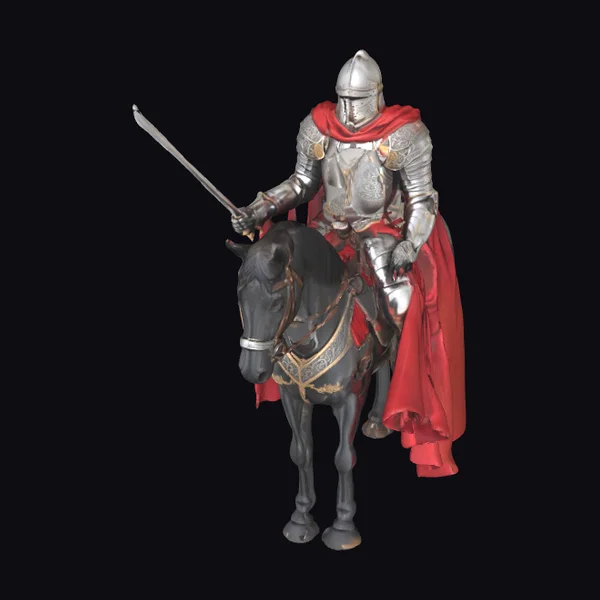 Armored Knight on Horse
