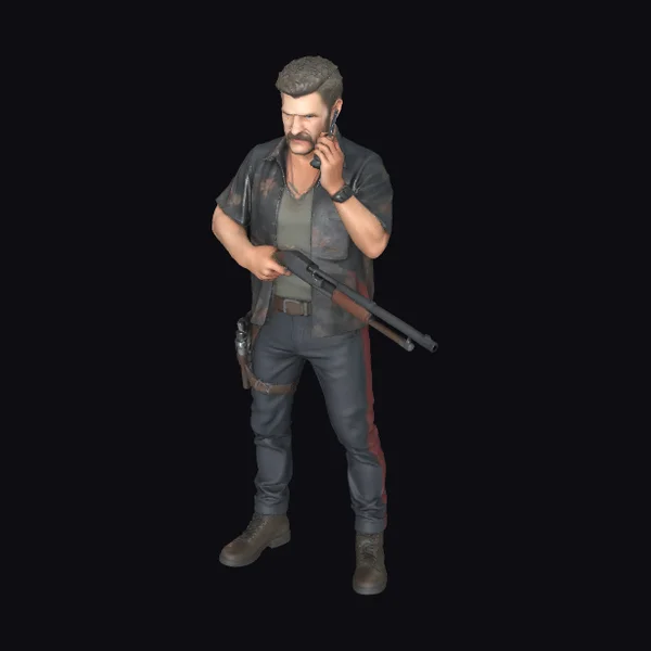 Tactical Man with Shotgun