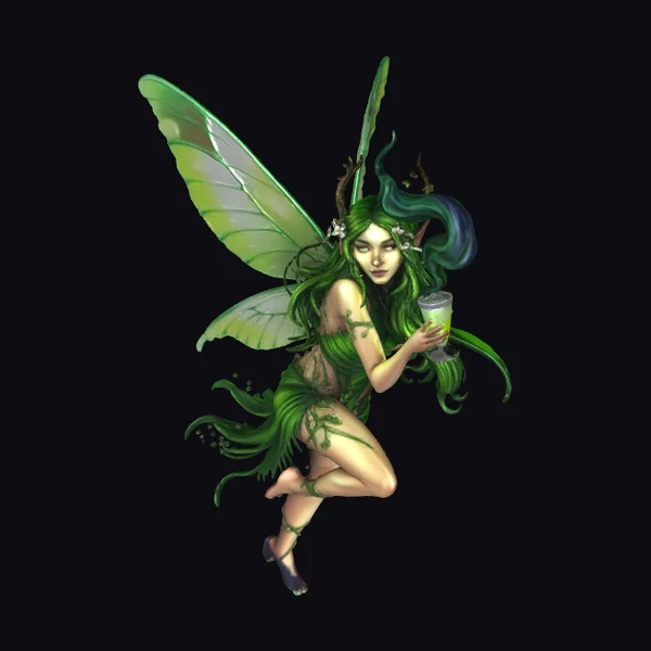 Green Winged Fairy Figurine