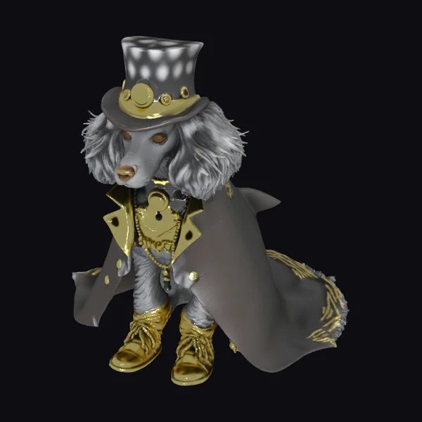 Steampunk Poodle with Shoes