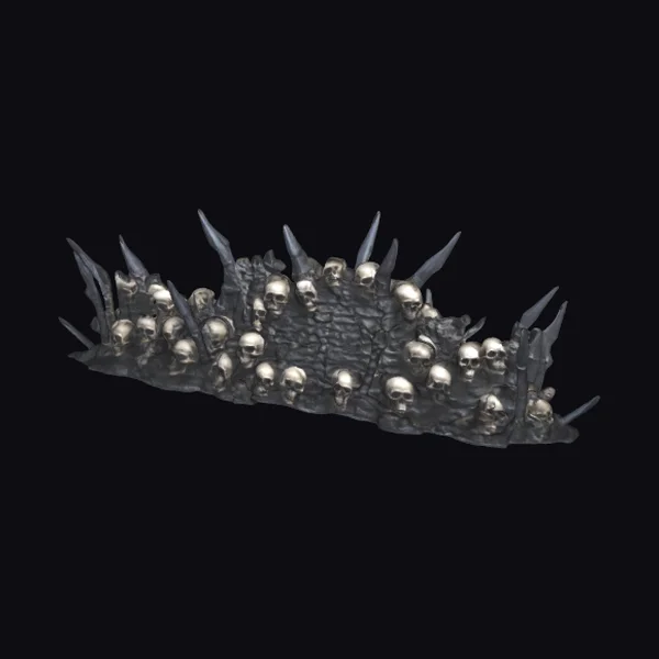 Dark Spiked Skull Wall