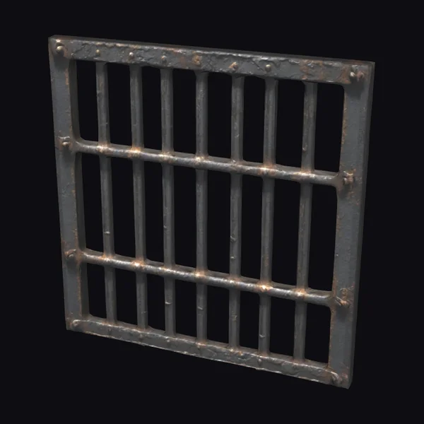 Rustic Metal Grillwork Panel