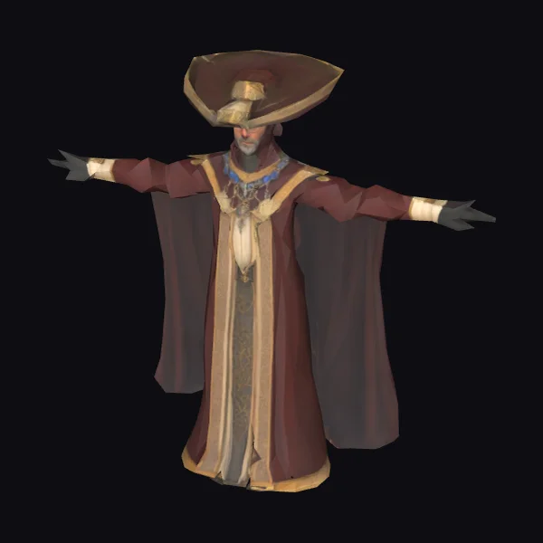 Fantasy Magistrate in T-Pose