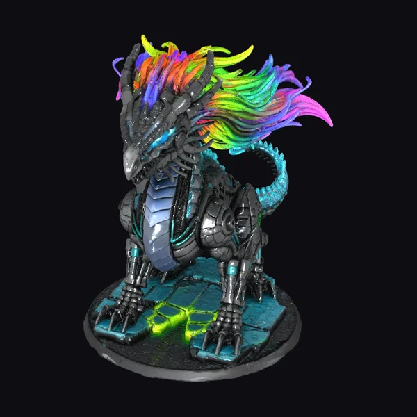 Cyber Neon Dragon