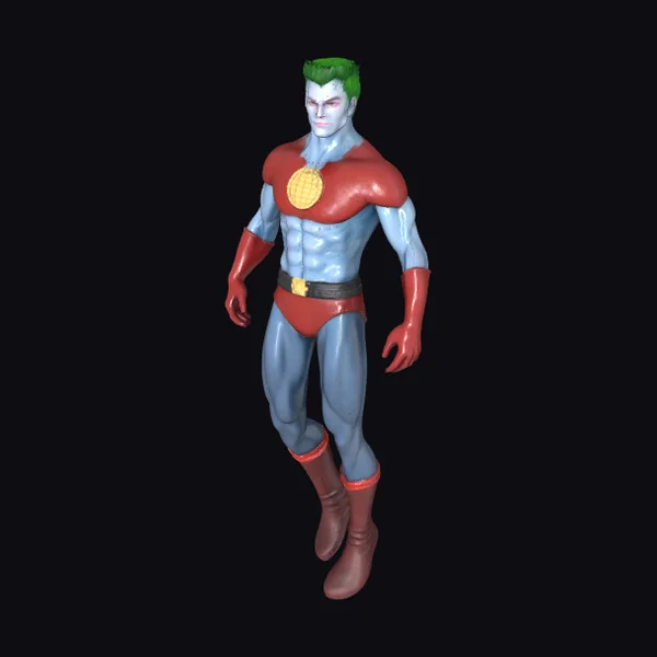 Green Hair Superhero