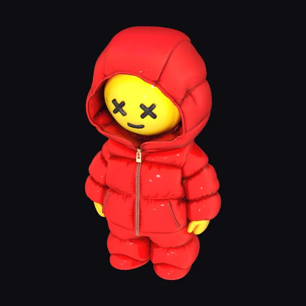 Red Puffer Jacket Doll