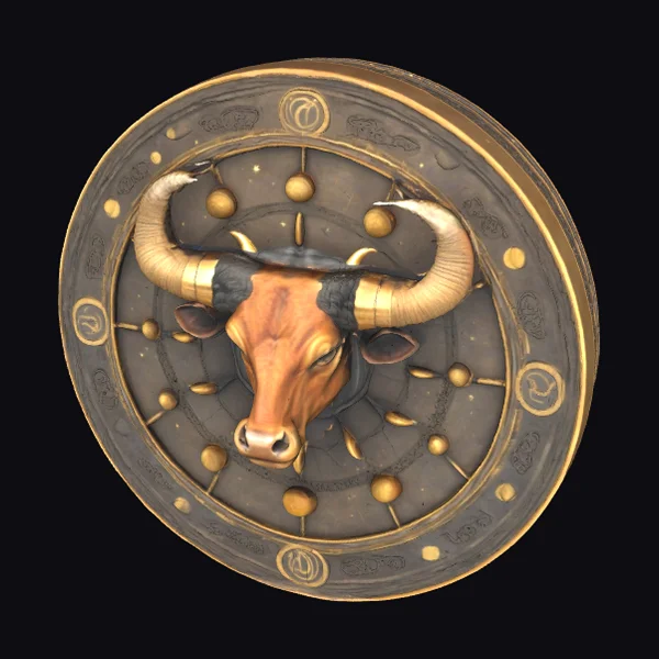 Taurus Bull Zodiac Wheel