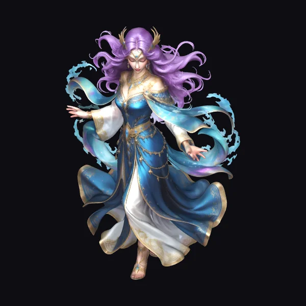 Purple-Haired Female Sorceress