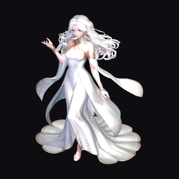 Ethereal White Goddess