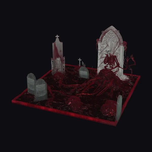 Skeleton King in Cemetery