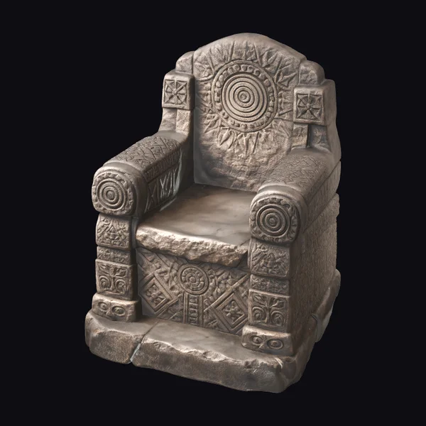 Carved Stone Throne
