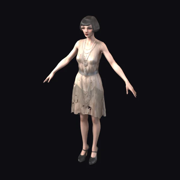 Flapper Girl A-Pose