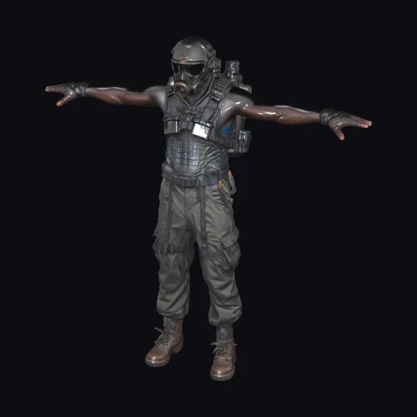 Gasmask Operative Figure