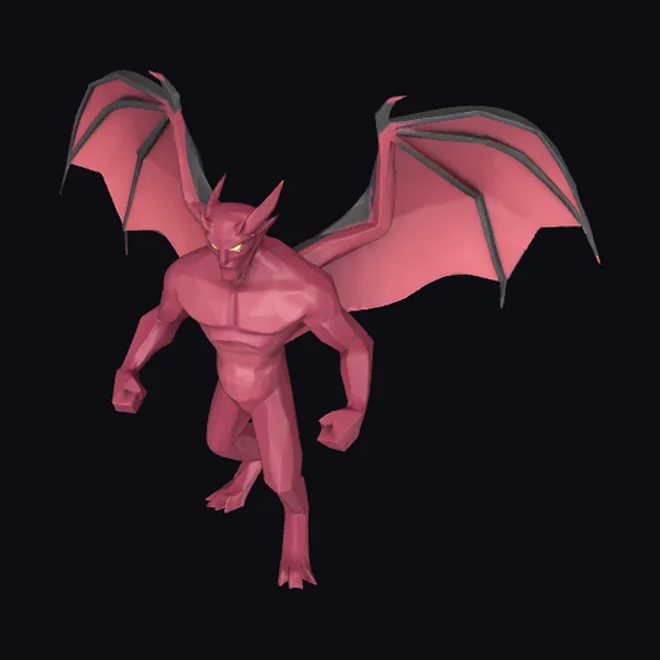 Pink Demon with Wings