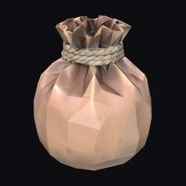 Small Brown Drawstring Bag