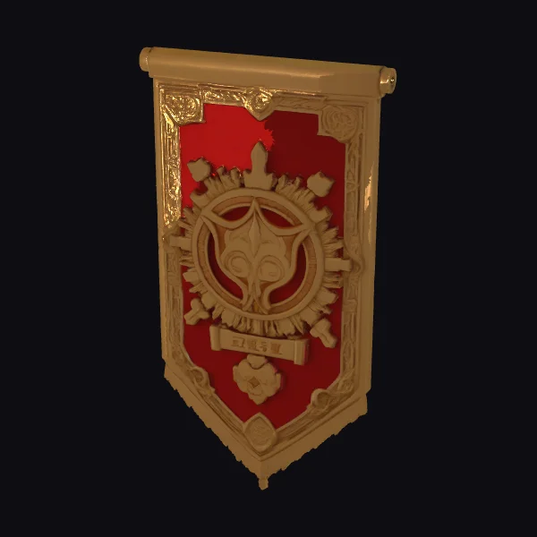 Embossed Family Crest Banner
