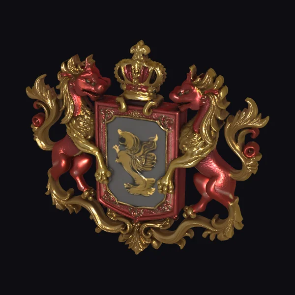 Ornate Family Crest Banner