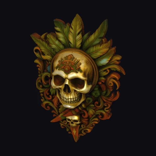 Decorative Skull Plaque