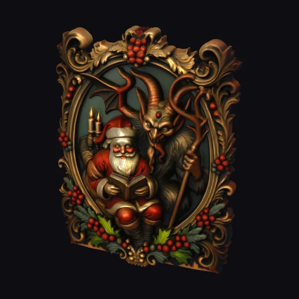 Santa and Krampus Portrait