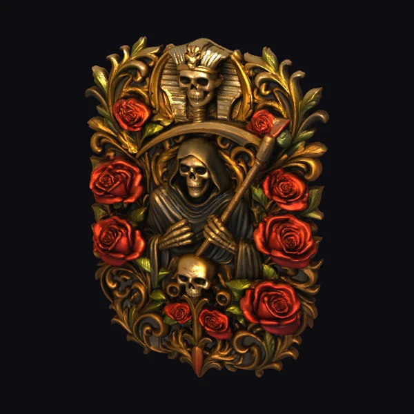 Gothic Grim Reaper Plaque