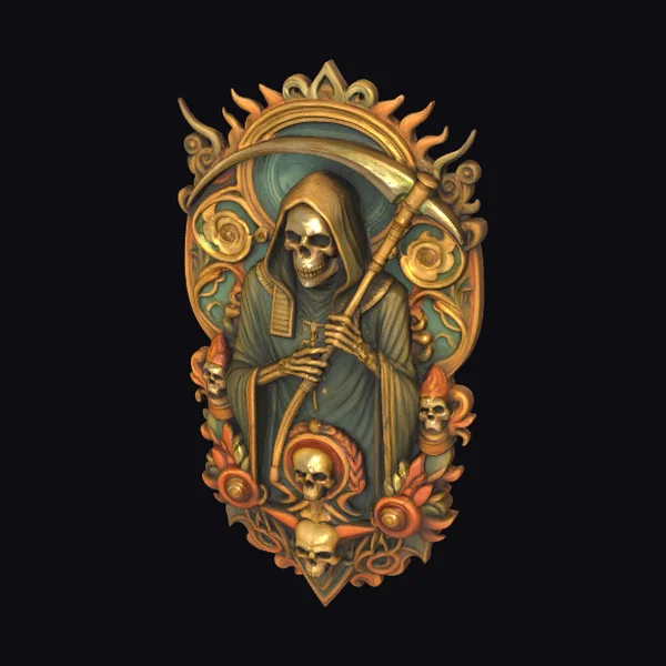 Grim Reaper Tapestry Design