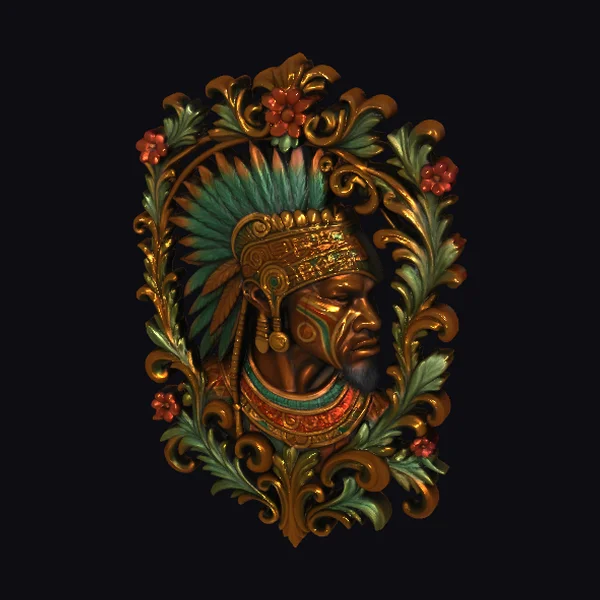 Native American Chief Head