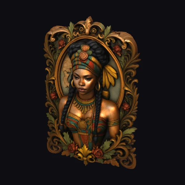 Regal African Queen Portrait