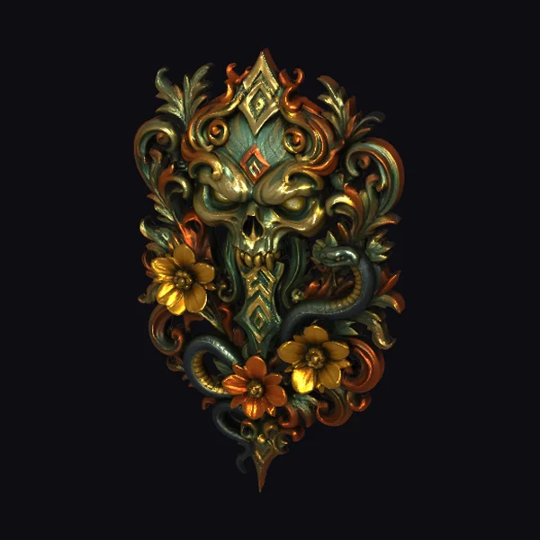 Ornate Skull Decoration